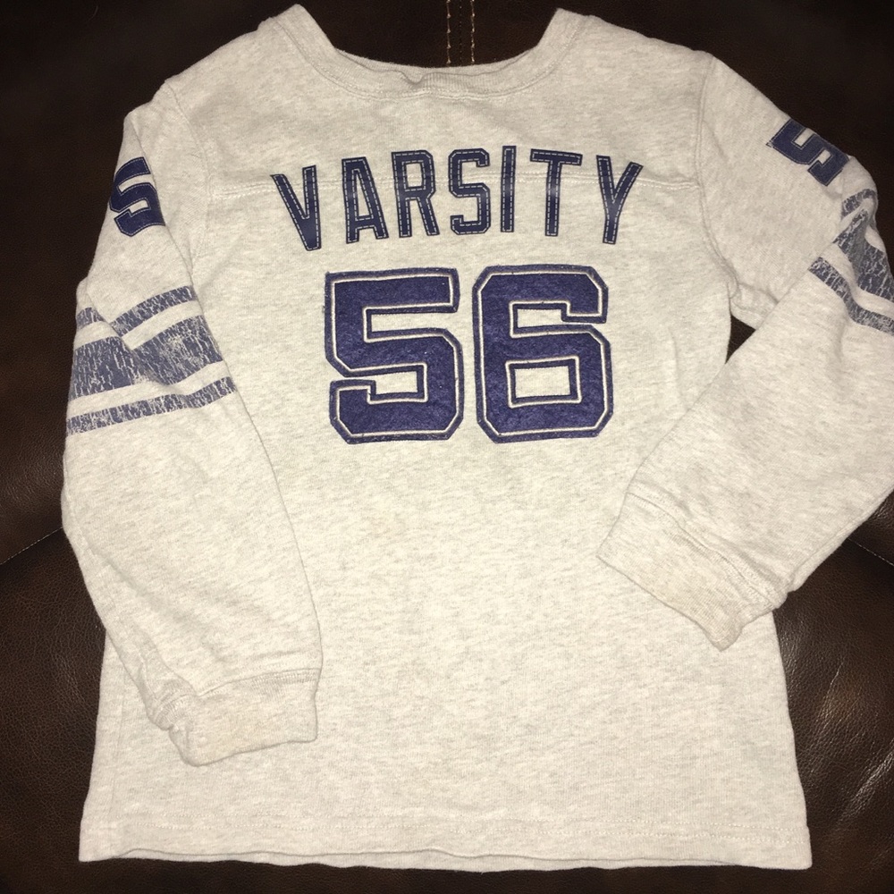 Grey varsity boys long sleeved T-shirt